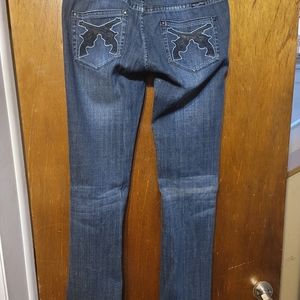 Rock n' roll cowgirl embellished pocket jeans